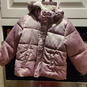 H&M Sateen Lilac Girls Puffer